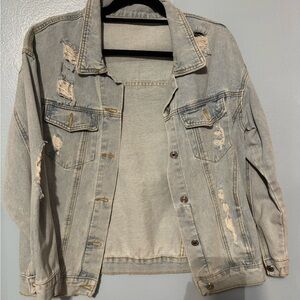 Distressed Light Blue Denim Jacket